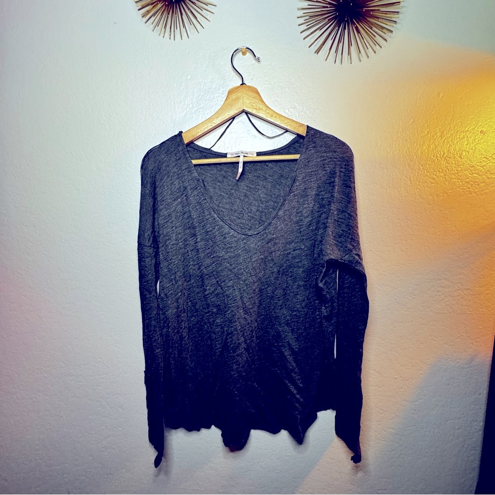 NWOT Free People scoop neck long sleeve t - shirt